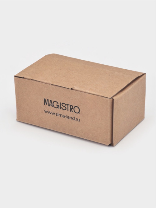Набор для специй Magistro «Бланш», 3 предмета на подставке: перечница, солонка, ёмкость для зубочисток, 14×5.5×7 см, фарфор, белый