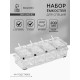 Набор ёмкостей для специй на подставке Magistro Glace, 8 предметов: контейнер 200 мл 4 шт., ложка 4 шт., акрил, прозрачный