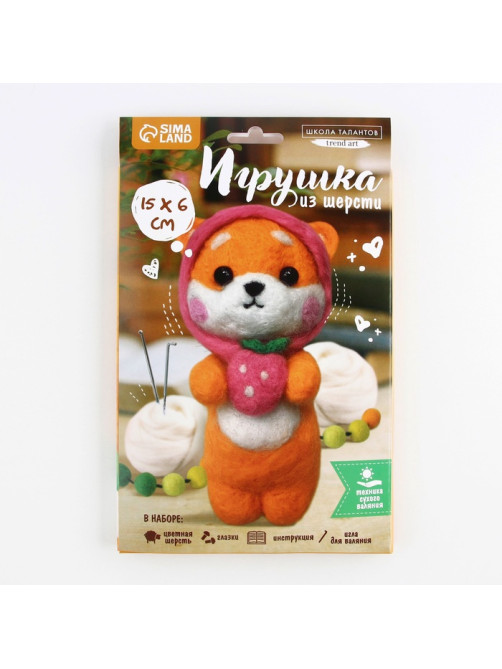 Игрушка из шерсти «Милый корги»