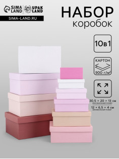 Набор подарочных коробок 10 в 1 «Мечта», 30.5×20×13 - 12×6.5×4 см