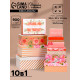 Набор подарочных коробок 10 в 1 Flowers, 32.5×20×12.5 - 12×7×4 см