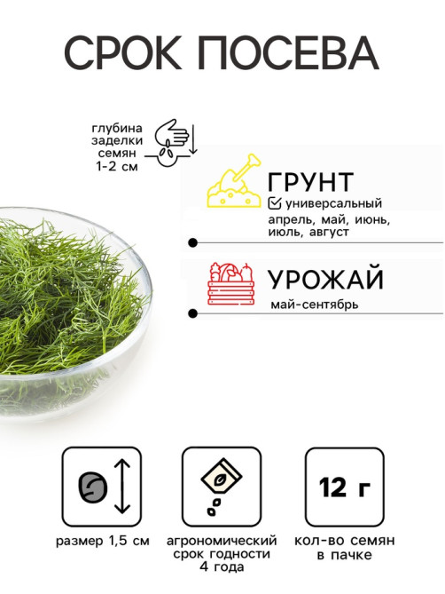 Набор семян Укроп/Петрушка, 6 сортов, 12 г, «Аэлита»