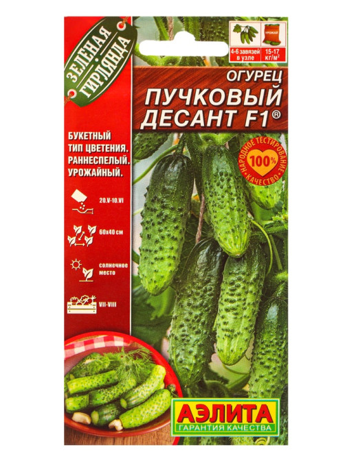 Набор семян Огурец пучковый, 10 сортов, «Мой выбор»