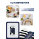 Нитки мулине TEIRA, 8±1 м, набор 8 шт., хлопок, чёрные, белые