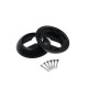 Накладка на цилиндровый механизм LOCKLAND, круглая, d=53 мм, с креплением, цвет черный