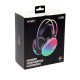 Наушники беспроводные, полноразмерные, Mybit W-33, RGB подсветка, Bluetooth 5.3, 800 мАч, Type-C, RGB подсветка, розовые