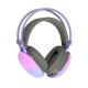Наушники беспроводные, полноразмерные, Mybit W-33, RGB подсветка, Bluetooth 5.3, 800 мАч, Type-C, RGB подсветка, белые