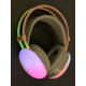 Наушники беспроводные, полноразмерные, Mybit W-33, RGB подсветка, Bluetooth 5.3, 800 мАч, Type-C, RGB подсветка, розовые