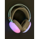 Наушники беспроводные, полноразмерные, Mybit W-33, RGB подсветка, Bluetooth 5.3, 800 мАч, Type-C, RGB подсветка, белые