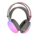 Наушники беспроводные, полноразмерные, Mybit W-33, RGB подсветка, Bluetooth 5.3, 800 мАч, Type-C, RGB подсветка, розовые