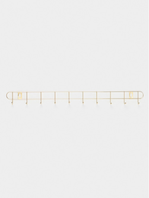 Вешалка настенная Доляна «Лето», 10 крючков, 55×5×3.5 см, золотая