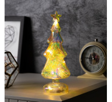 Светодиодная фигура «Ёлка новогодняя», 24×12 см, 10 LED, от батареек АААх2, свечение тёплое белое