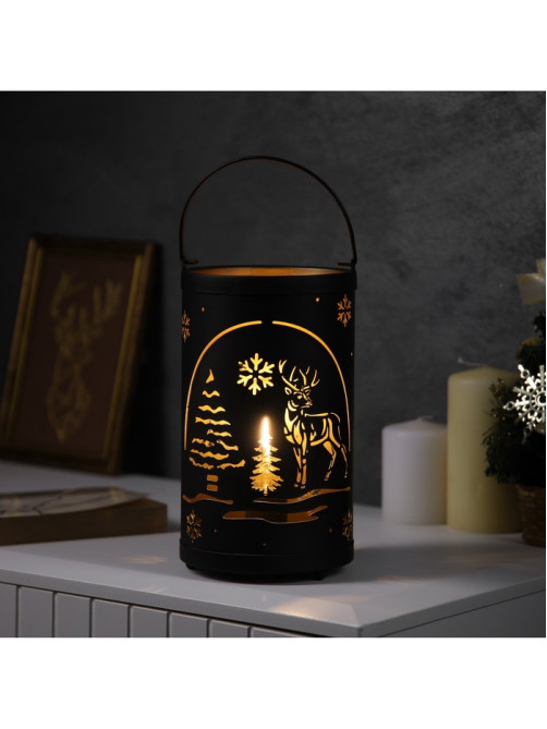 Светодиодная фигура «Лесная поляна», 12.3×21 см, 1 LED, от батареек АААх3, свечение тёплое белое