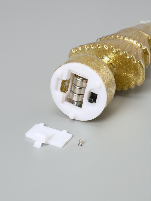 Светодиодная фигура «Ёлочка золотистая», 1 LED, 15×6 см, от батареек AG13×3, свечение тёплое белое