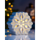Светодиодная фигура «Снежинка большая», 11×5×11 см, 1 LED, керамика, от батареек LR44×3, тёплый белый свет