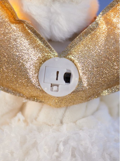 Светодиодная фигура «Кукла в белом» 70 см, текстиль, 6 LED, от батареек AG10×3, свечение тёплое белое