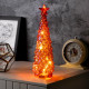 Светодиодная фигура «Ёлка красная», 28×12 см, 10 LED, от батареек АААх2, свечение тёплое белое