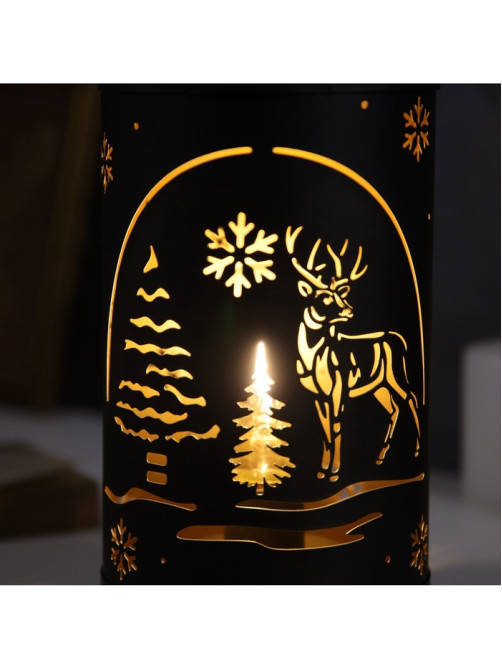 Светодиодная фигура «Лесная поляна», 12.3×21 см, 1 LED, от батареек АААх3, свечение тёплое белое