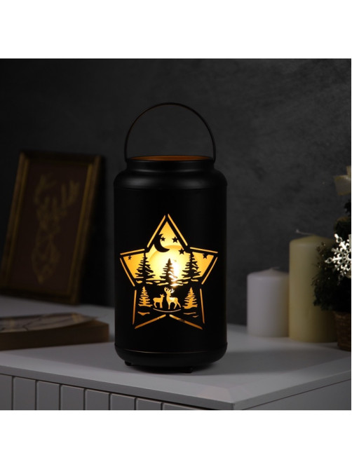 Светодиодная фигура «Звездная ночь», 12.3×23 см, 1 LED, от батареек АААх3, свечение тёплое белое