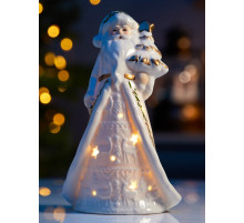 Светодиодная фигура «Дед Мороз в тулупе», 15.7×7.4×5.8 см, 1 LED, керамика, от батареек LR44×3, тёплый белый свет