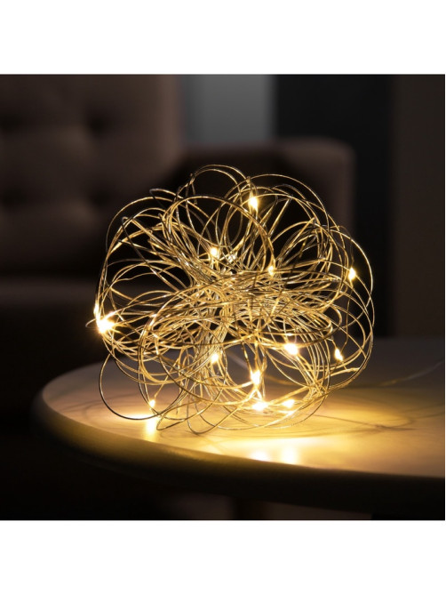 Светодиодная фигура «Облачко» 15 см, 15 LED, от батареек ААx2, свечение тёплое белое