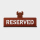 Табличка настольная Доляна «Reserved с быком», фанера, 20×10×5 см, тёмная