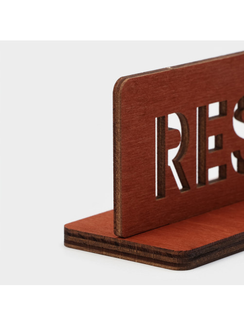 Табличка настольная Доляна «Reserved с быком», фанера, 20×10×5 см, тёмная