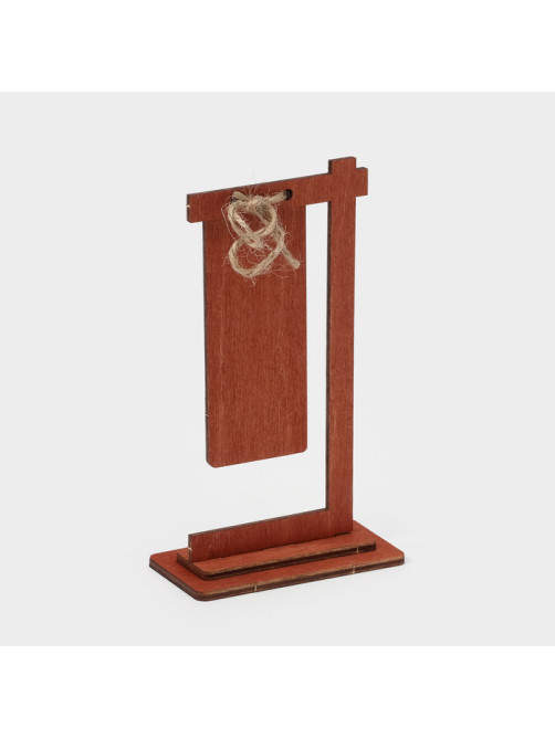 Табличка настольная на подставке Доляна Reserved, фанера, 15×7×4.5 см, тёмная