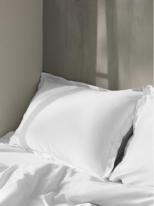 Наволочка SL Home Tencel, 50×70+3 см, тенсель, эвкалиптовое волокно 100%, белая