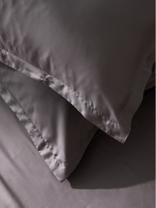 Наволочка SL Home Tencel, 50×70+3 см, тенсель, эвкалиптовое волокно 100%, серая