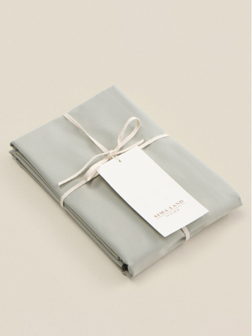 Наволочка SL Home Percale 300ТС, 70×70+3 см, перкаль, хлопок 100%, оливковая
