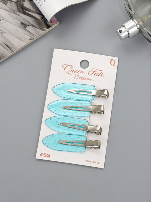 Зажим для волос «Милана», 5.5 см, набор 4 шт., МИКС
