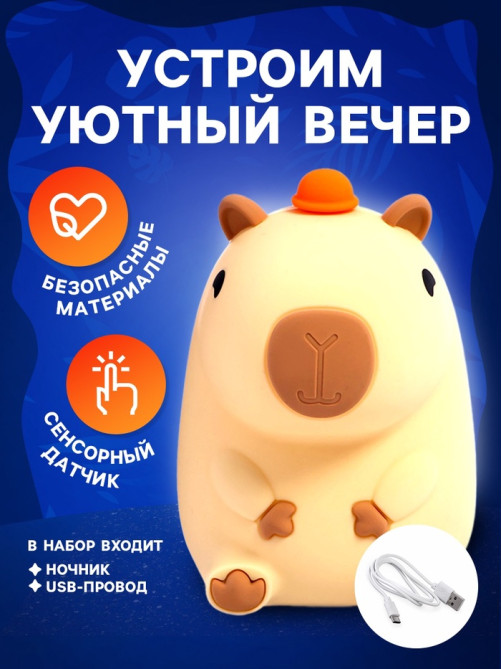 Ночник ZABIAKA «Капи ночник», 2 режима работы, от USB