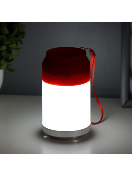Ночник «Фоси» LED 5 режимов от батареек 3хААА бело-красный 6.5×6.5×11.5 см
