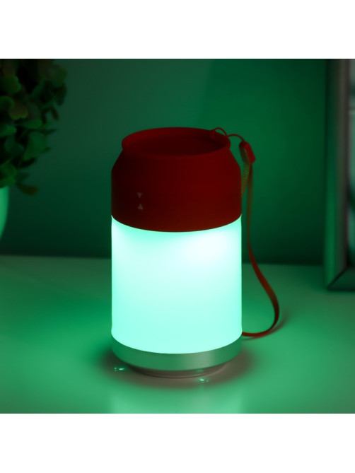 Ночник «Фоси» LED 5 режимов от батареек 3хААА бело-красный 6.5×6.5×11.5 см