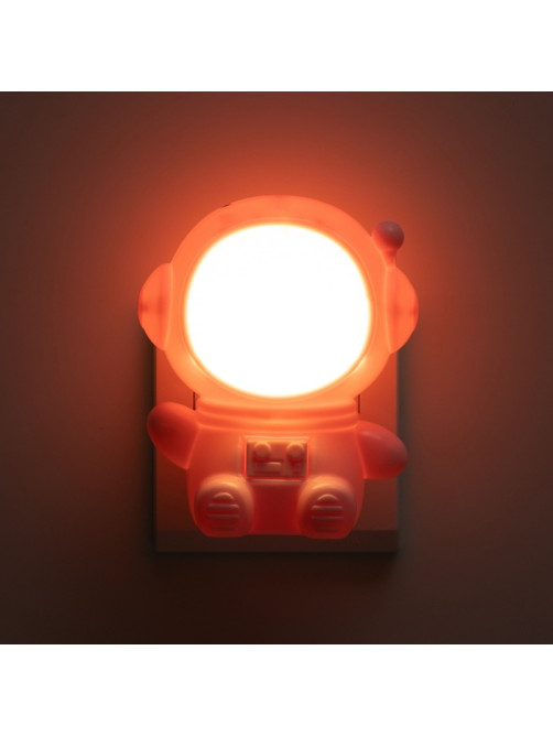 Ночник «Приветливый космонавт» 1 Вт LED 4000-6000К Розовый 10×9×11.5 см