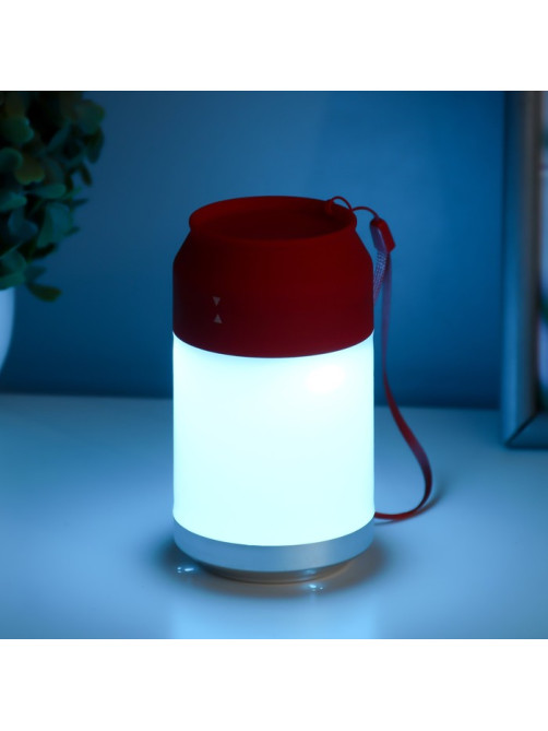 Ночник «Фоси» LED 5 режимов от батареек 3хААА бело-красный 6.5×6.5×11.5 см