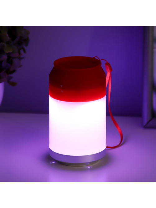 Ночник «Фоси» LED 5 режимов от батареек 3хААА бело-красный 6.5×6.5×11.5 см