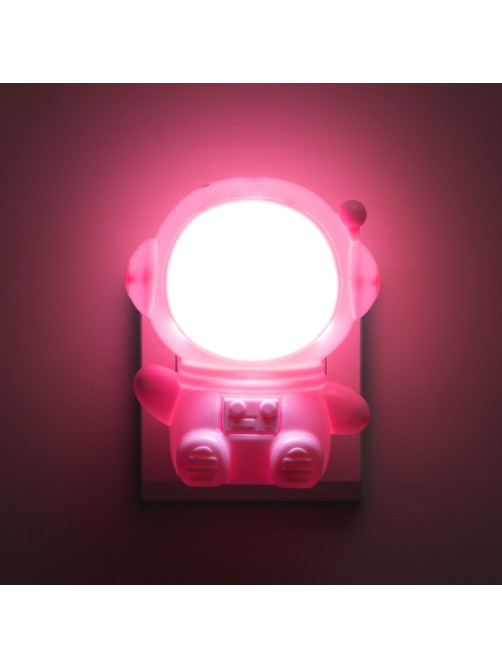 Ночник «Приветливый космонавт» 1 Вт LED 4000-6000К Розовый 10×9×11.5 см