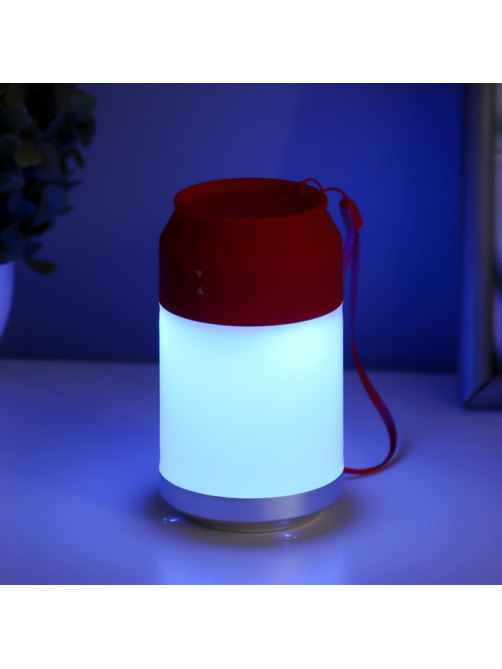 Ночник «Фоси» LED 5 режимов от батареек 3хААА бело-красный 6.5×6.5×11.5 см