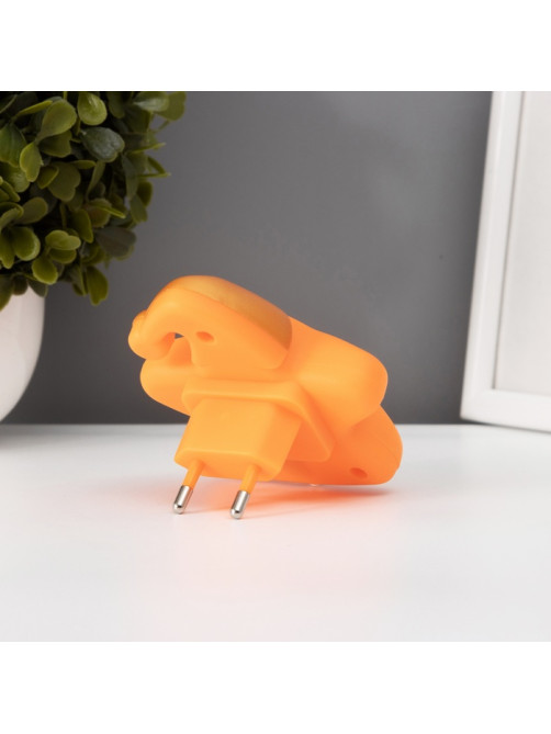 Ночник RISALUX «Звёздочка в колпаке», LED, 1 Вт, 6.5×8×8.5 см, оранжевый