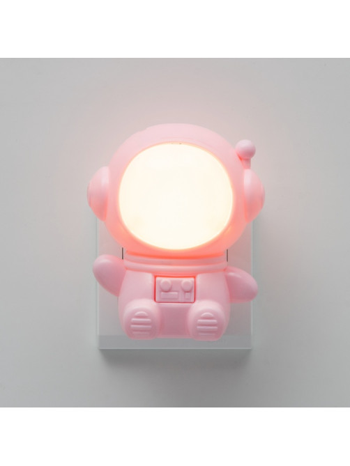Ночник «Приветливый космонавт» 1 Вт LED 4000-6000К Розовый 10×9×11.5 см