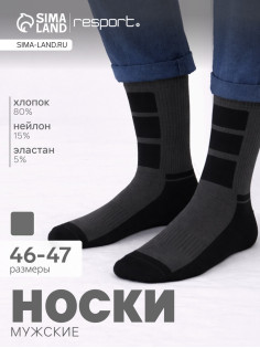 Носки мужские спортивные утепленные Resport, размер 46-47, серые