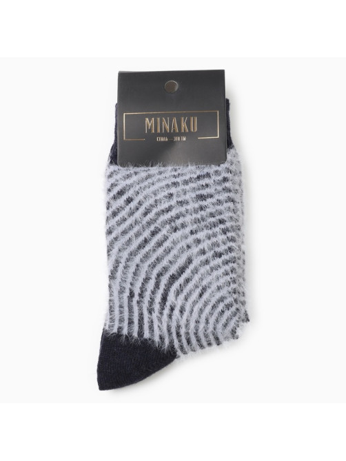 Носки женские махровые MINAKU, тёмно-синие, размер 36-41