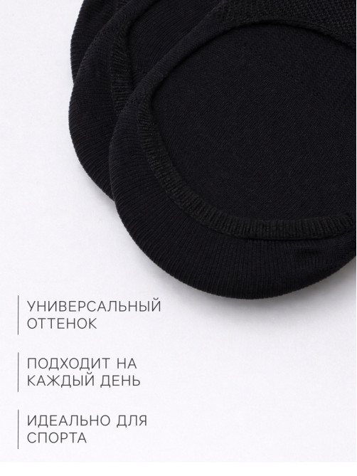 Подследники женские с компрессией Resport, набор 3 пары, размер 35-38, чёрные