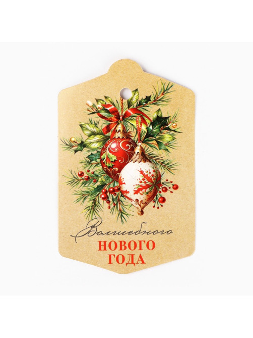 Шильдик на подарок «Волшебного Нового года», 5.5×9 см