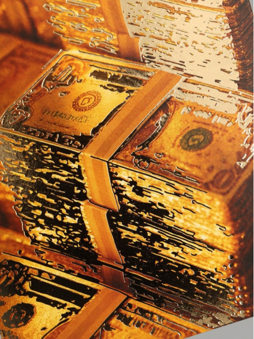 Конверт для денег «Деньги», тиснение, 16.5×8 см