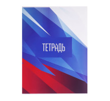 Тетрадь А4 96 листов в клетку Calligrata «Россия. Триколор», обложка мелованный картон, глянцевая ламинация, блок офсет