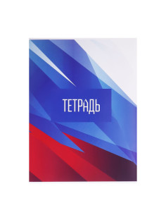 Тетрадь А4 96 листов в клетку Calligrata «Россия. Триколор», обложка мелованный картон, глянцевая ламинация, блок офсет