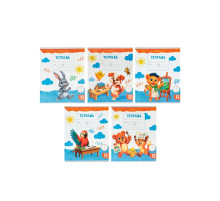 Тетрадь 12 листов в линейку Calligrata KIDS, блок №2, 5 В МИКС